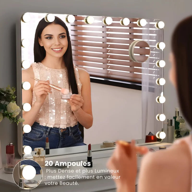 Miroir Coiffeuse LED Bluetooth