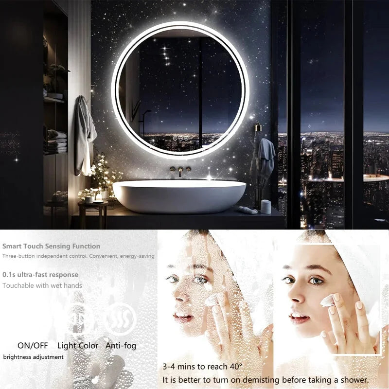 Miroir Rond LED 60 Cm