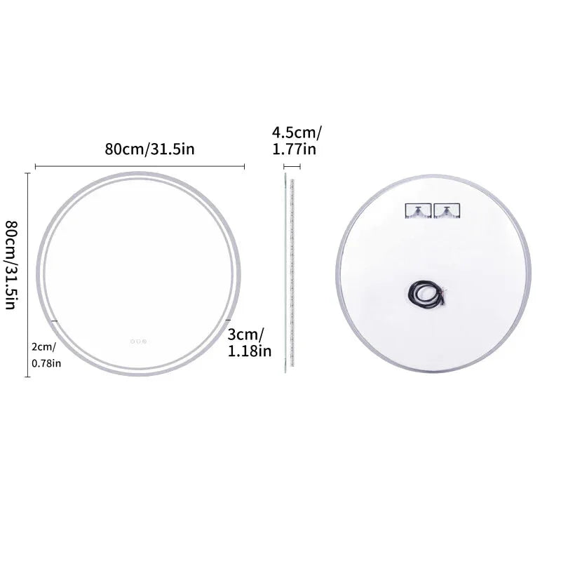 Miroir Rond LED 60 Cm