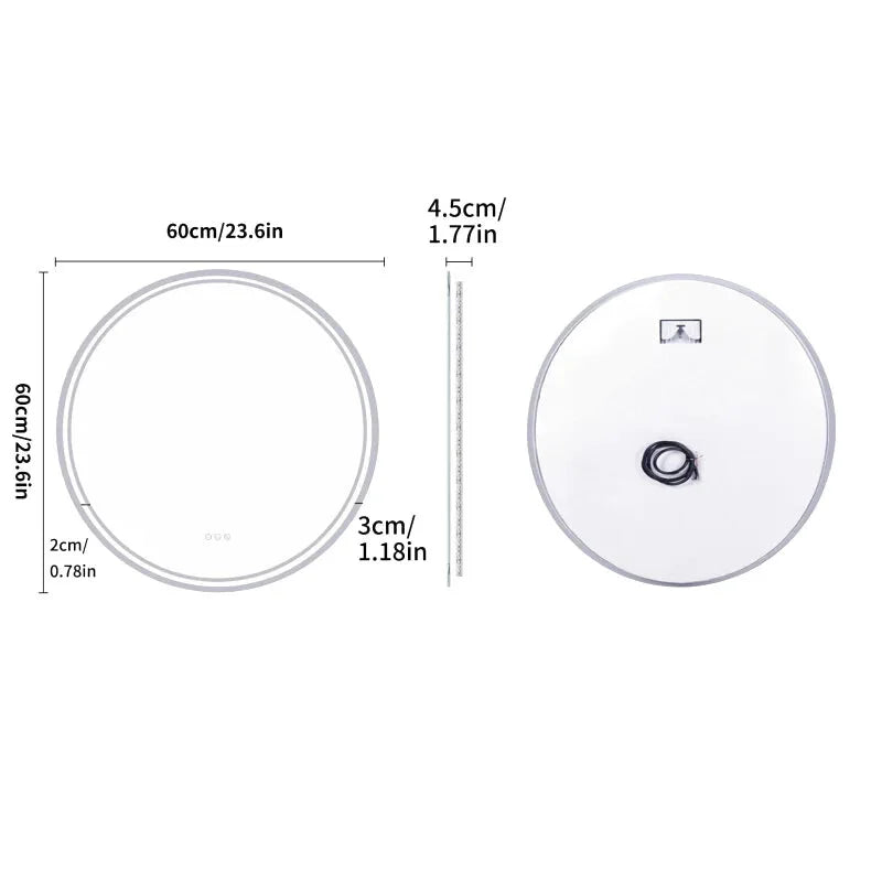 Miroir Rond LED 60 Cm
